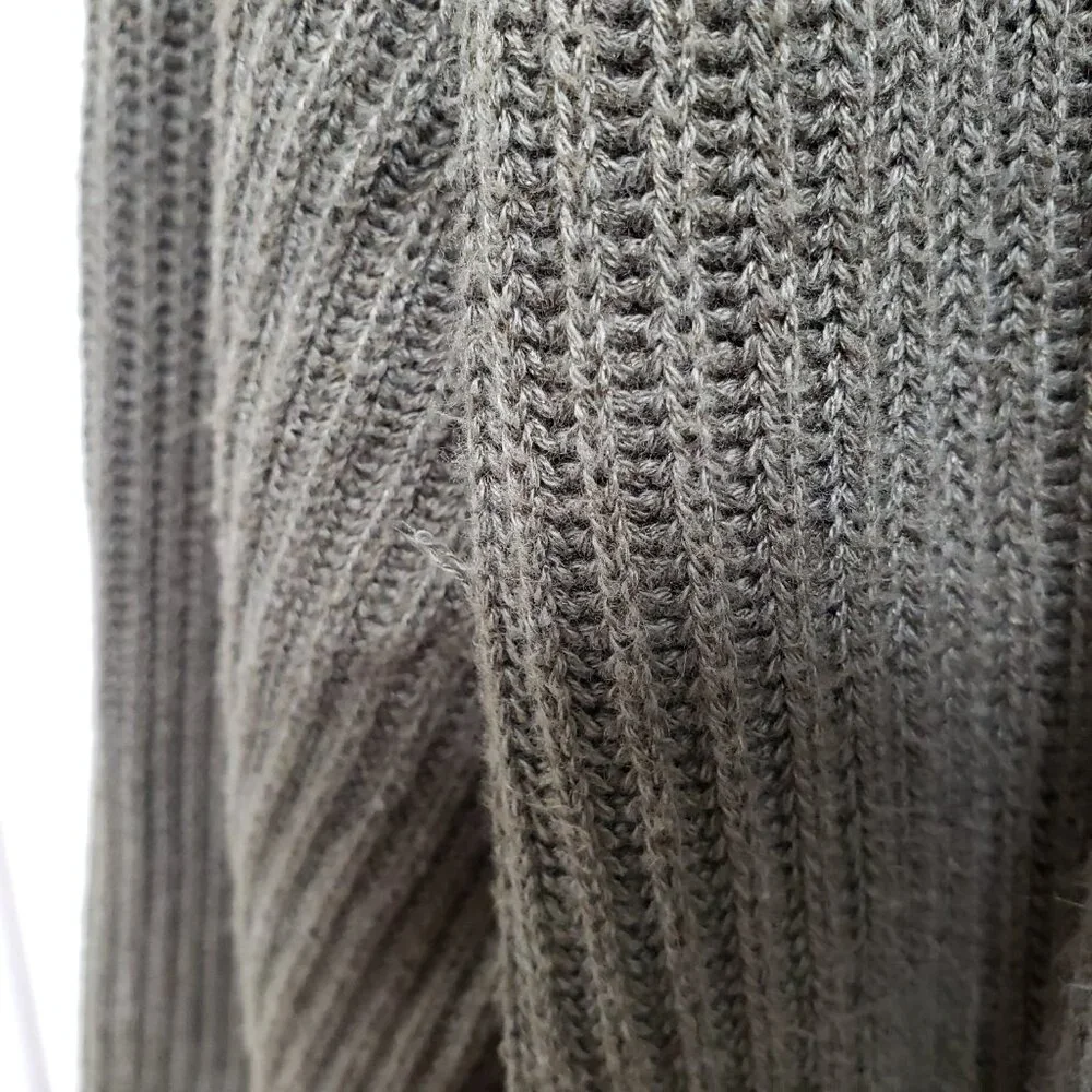 GAP Sage Green Oversized Boyfriend Cardigan Sweater Rib Knit Pockets S